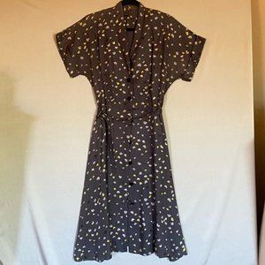 Size Inclusive 1950's Sateen Dress With Matching Belt